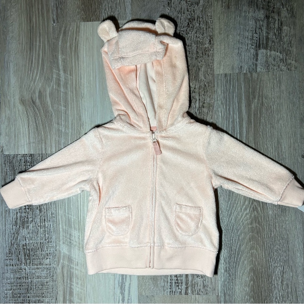 Carter's 3m Girls Peach Pink Bear Baby Matching 3-piece Set - Picture 2 of 10